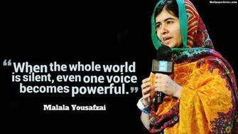 Malala Yousafzai Silent Quotes Wallpaper Baltana