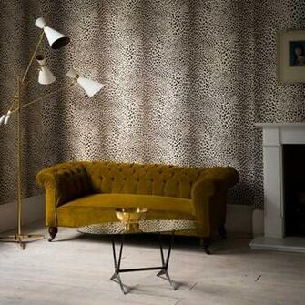 Brown Leopard Print Pattern Animal Skin Textured Wallpaper