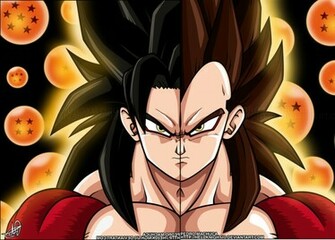 Dbz Ss4 Goku Vs Vegeta Digital Wallpaper Black