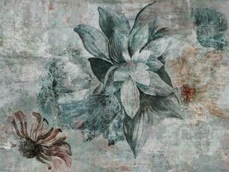 Digital Printing Wallpaper With Floral Pattern Avalon Modern