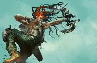 Art Man Bow Gun Metal Tattoo Tattoos Dreadlock Warrior
