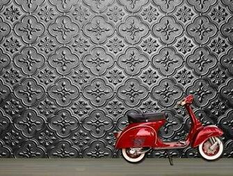 Pressed Tin Wallpaper Black And White I N T E R O