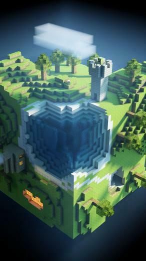 HD Minecraft Mobile Phone Wallpaper Steve Creeper