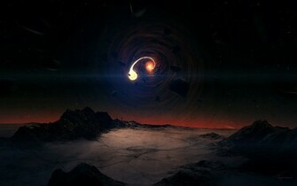 Black Hole Scene Wallpaper HD