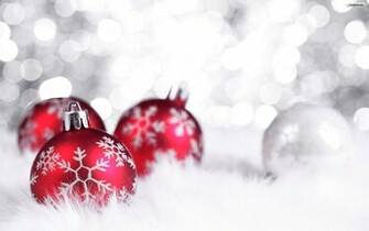 Red Christmas Balls Wallpaper