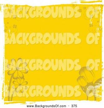 Background Of A Growing Spring Tulips And Daisy Flowers On Yellow