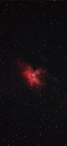 Red And Black Galaxy Illustration iPhone X Wallpaper
