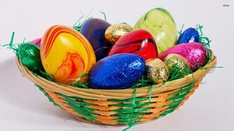 Candy Wallpaper Decorative Easter Eggs And