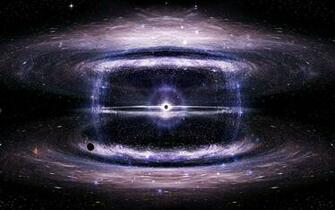 Wallpaper Black Hole Space Stars Circles