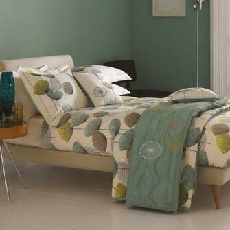 Dandelion Clocks Aqua Bedding Sanderson