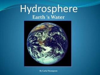 Hydrosphere Earth S Water By Carla Thompson Ppt