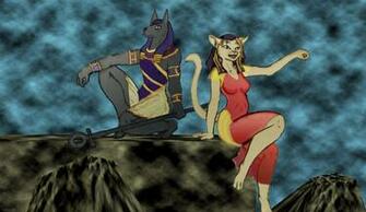Anubis And Bastet Wallpaper By Serverustare
