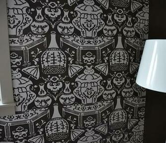 David Hicks Vase Wallpaper Wall Decor