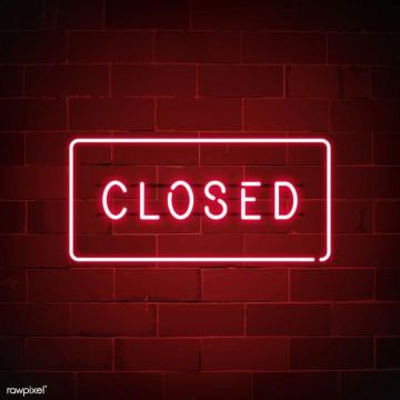 Red Closed Neon Sign Vector Image By Rawpixel Ningzk