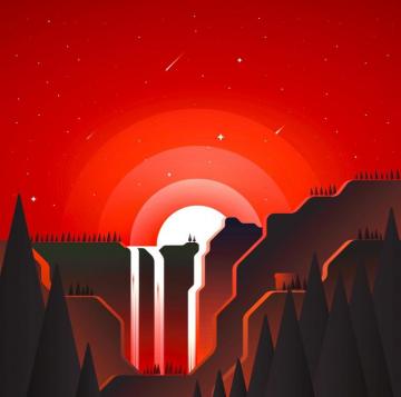 The Red Sun HD Wallpaper