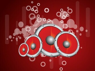 Red Techno Background Speaker
