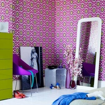 Patterned Wallpaper Bedroom Ideas For Teenage Girls Decorating