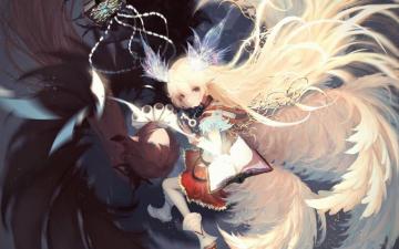 Anime Girls Elf Ears Blonde Yin Yang And Girl