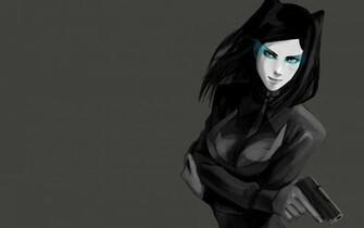 Black Hair Ergo Proxy Gun Re L Mayer Weapon Wallpaper Background