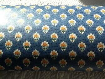 Pierre Deux French Country Blue Wallpaper Unused Roll Plus Addl