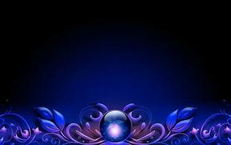 Crystal Ball Flowers Border Wallpaper HD