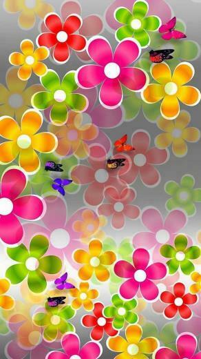 Spring Flowers Butterflies iPhone Wallpaper More