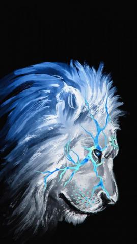 White Lion Art iPhone Wallpaper
