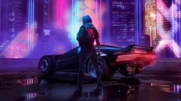Cyberpunk Girl And Car Art Wallpaper