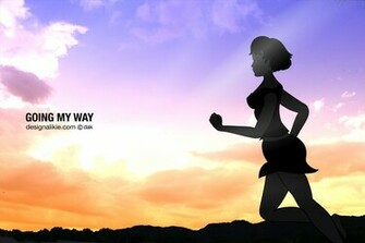 Running In The Sunset Wallpaper Desktop Background