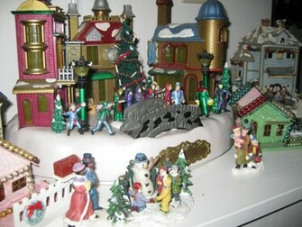 Christmas Village Sets Wallpaper Happy Xmas