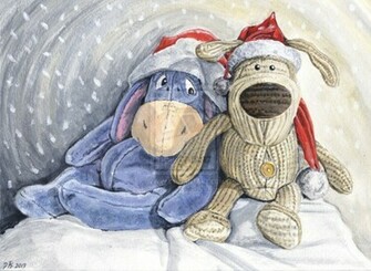 Christmas With Eeyore And Boofle By Davidtheswede
