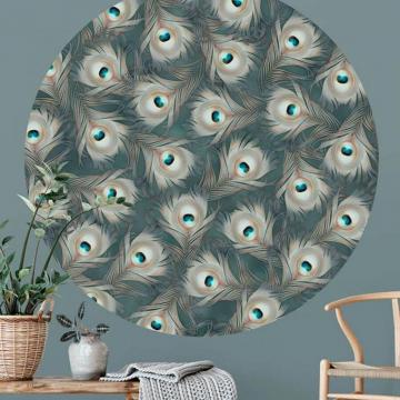 Feather Circle Becoming Wild Designer Wallpaper