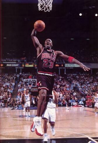 For Image Of Michael Jordan Wearing The Black Alternate Bulls Jersey