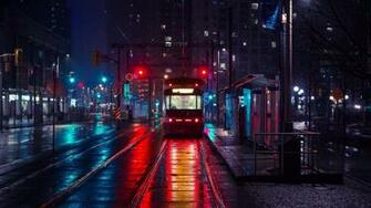 Trolley At Night HD Wallpaper