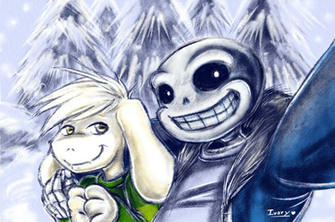 Selfie Sans And Asriel Undertale By Blakmy
