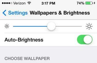Settings Wallpaper Brightness Choose Stills