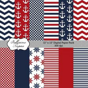 Nautical Background Image Themed Paper Pack