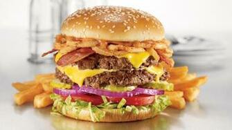 Cheeseburger Burger French Fry Fries Wallpaper Background