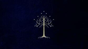 Simple Wallpaper Featuring The White Tree Of Gondor Design Used In