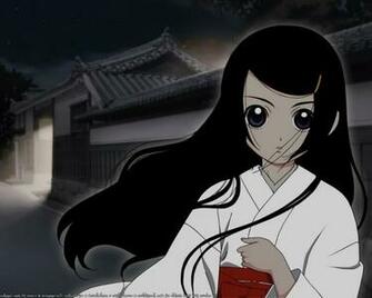 Ghost Hound Komagusu Miyako Girl Brunette Kimono Wind Look