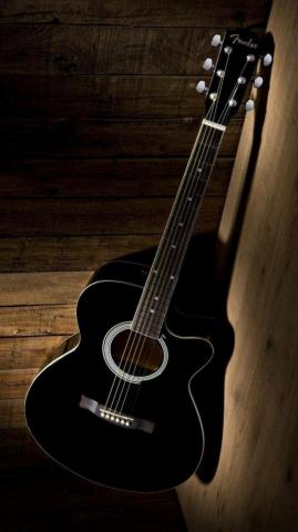 Black Guitar Acoustic Photography