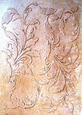 The Romance Of This Raised Plaster Wallpaper Stencil Is Unmistakable