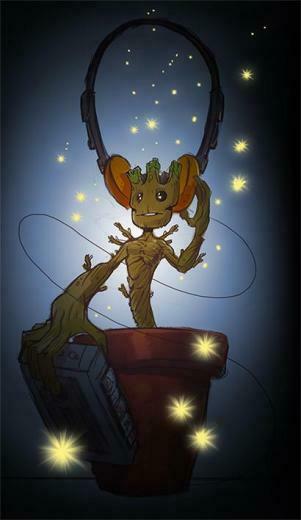 Nerd Art Dump Rocking Baby Groot Nightmarish Childhood Deadpool