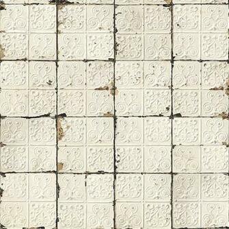 Vintage Inspired Brooklyn Tin Tiles Wallpaper Eclectic