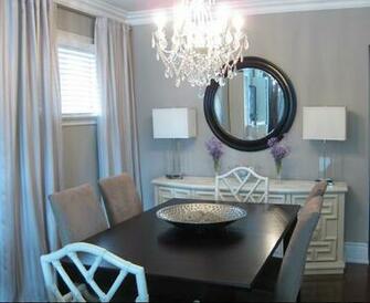 Contemporary Dining Room Benjamin Moore Stone Harbor Wallpaper
