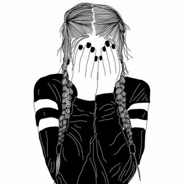 Stress Illustration Life Us Menggambar Gadis Sketsa