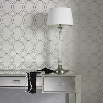 Darcy White And Silver Wallpaper Graham Brown
