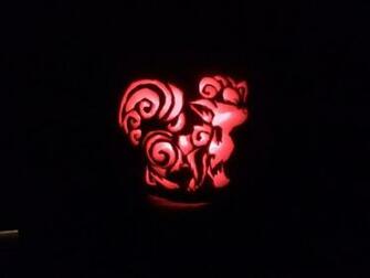 Dark Vulpix Pupkin Carving By Honeydeuxmelon