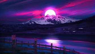 Minimal Landscape Sunrise 4k Laptop HD Wallpaper