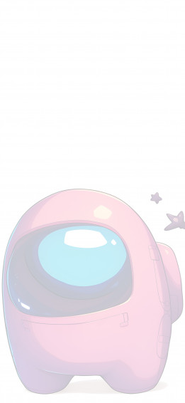 Pink Among Us Character Wallpaper